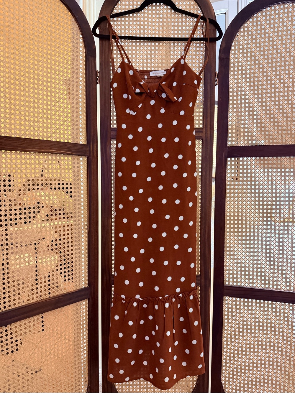 Monteau Los Angeles Polka Dot Maxi Dress Size S